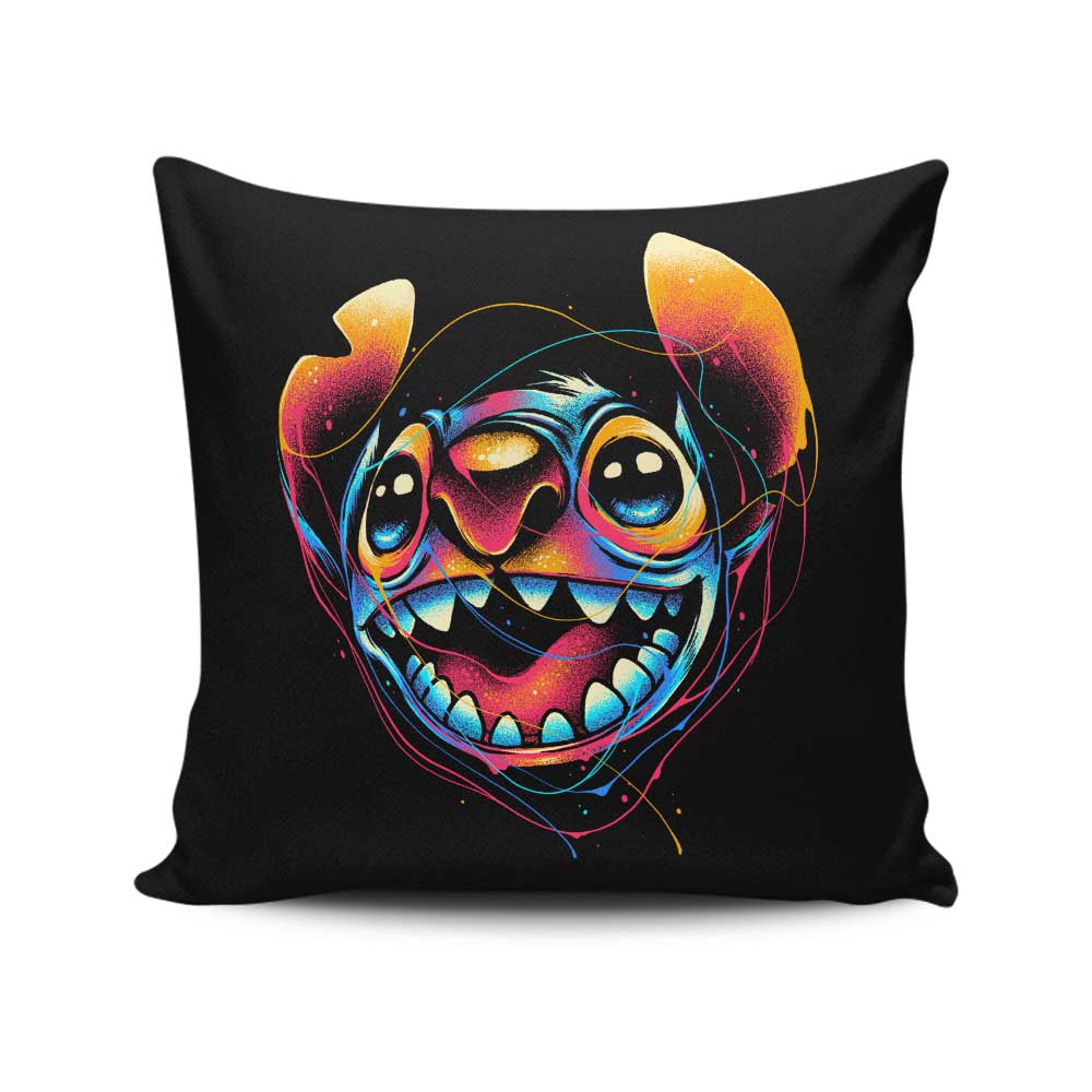 Colorful and Stylish Hand - Sewn Throw Pillow by Glitchygorilla