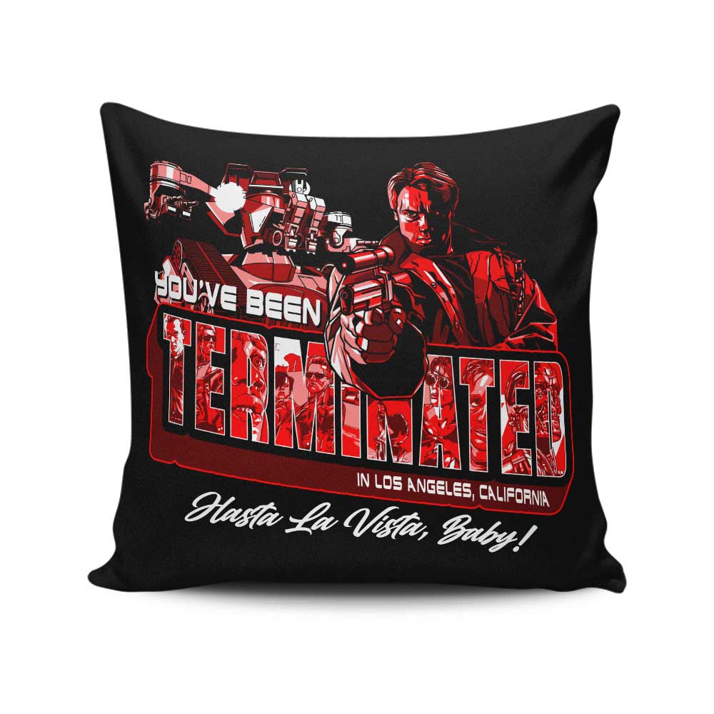 USA-Made 'You've Been Terminated' Hand-Sewn Throw Pillow