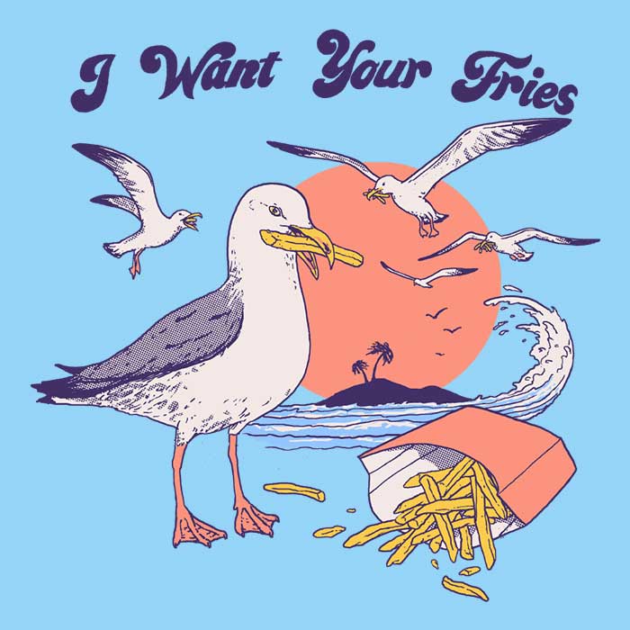 Hillary White's 'I Want Your Fries' Decorative Throw Pillow for Comfort and Style