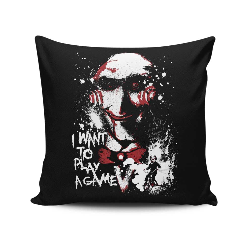 Arinesart's 'Let's Play a Game' Handmade Throw Pillow in USA