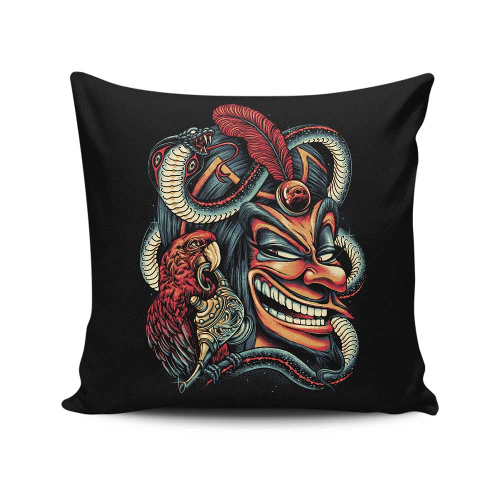 Glitchygorilla's 'Hunger for Power' Hand-Sewn Spun Polyester Throw Pillow