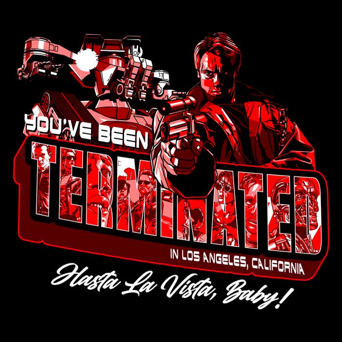 USA-Made 'You've Been Terminated' Hand-Sewn Throw Pillow