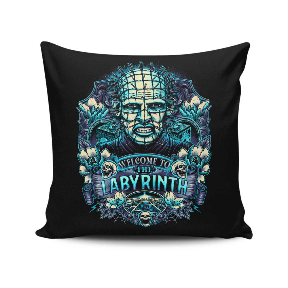 Throw Pillow - 'Welcome to the Enchanting Labyrinth'