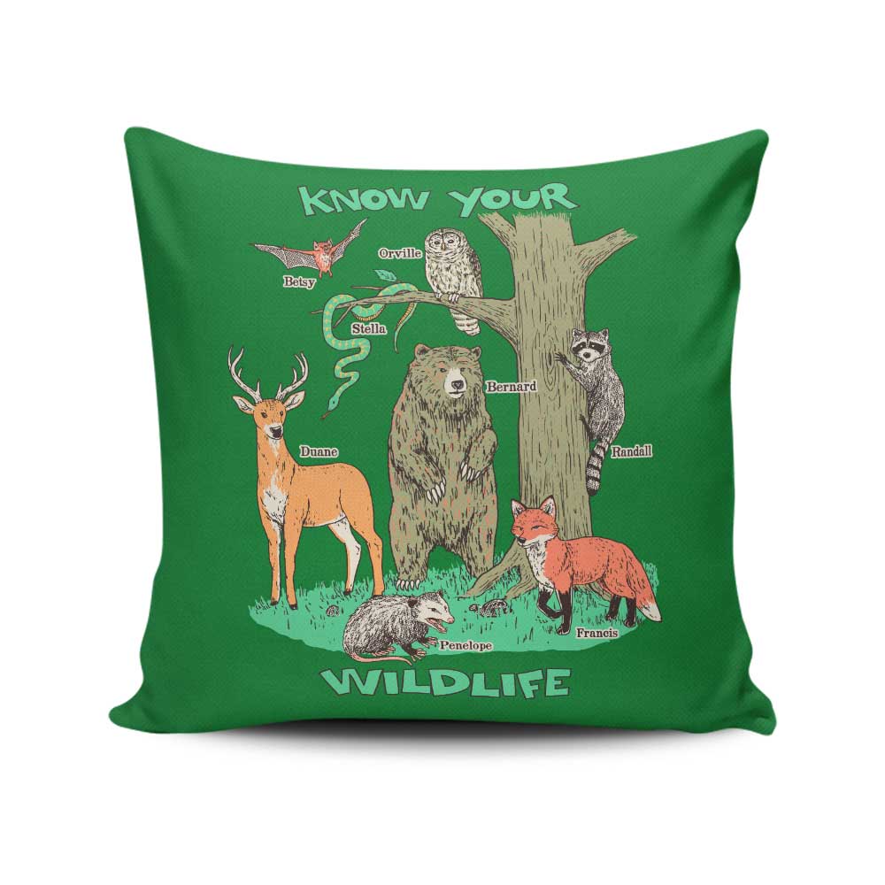 Wildlife Knowledge - Decorative Throw Pillow for Home