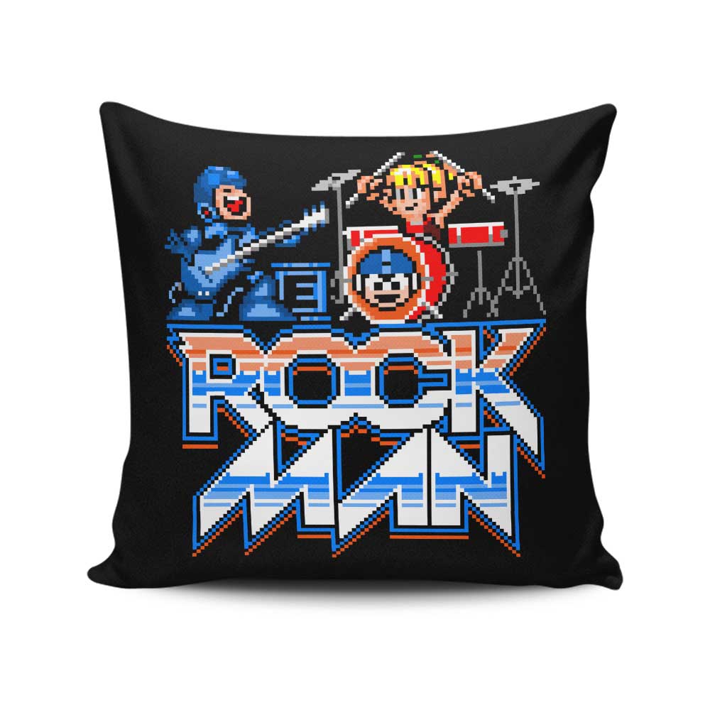 USA-made BiggStankDogg's 'Rock, Man!' Throw Pillow - 100% Polyester Poplin