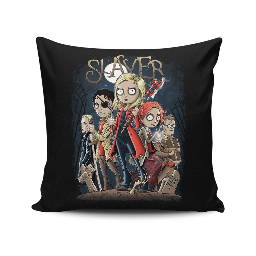 Stylish Saqman Slayer-themed Hand-sewn Throw Pillow