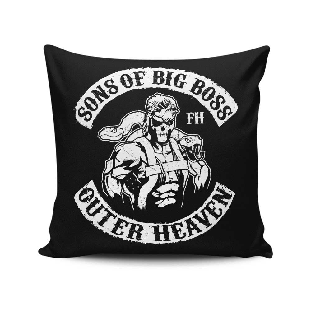 Cozy Throw Pillow Featuring Sons of Big Boss Design