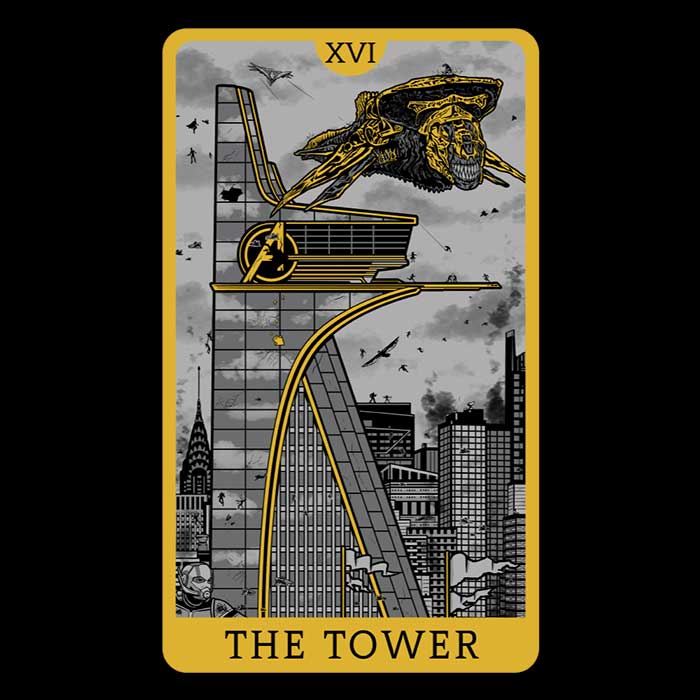 Tarot The Tower Design Throw Pillow for Home Decoration