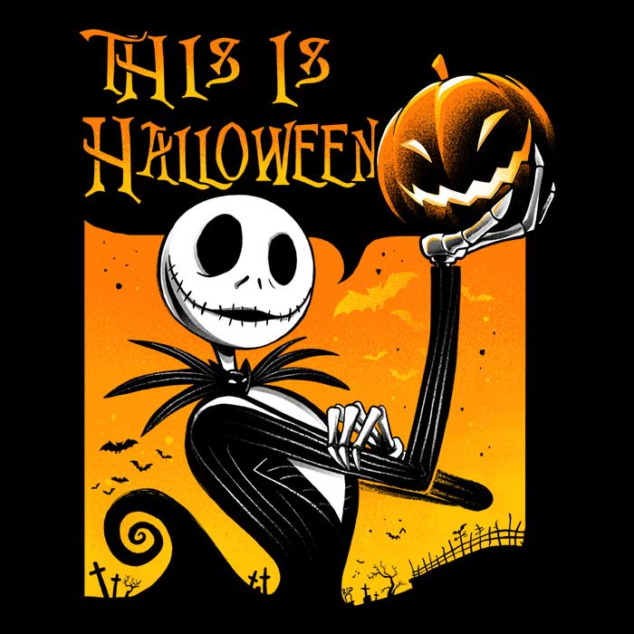 Halloween-themed Decorative Throw Pillow - 'This is Halloween'