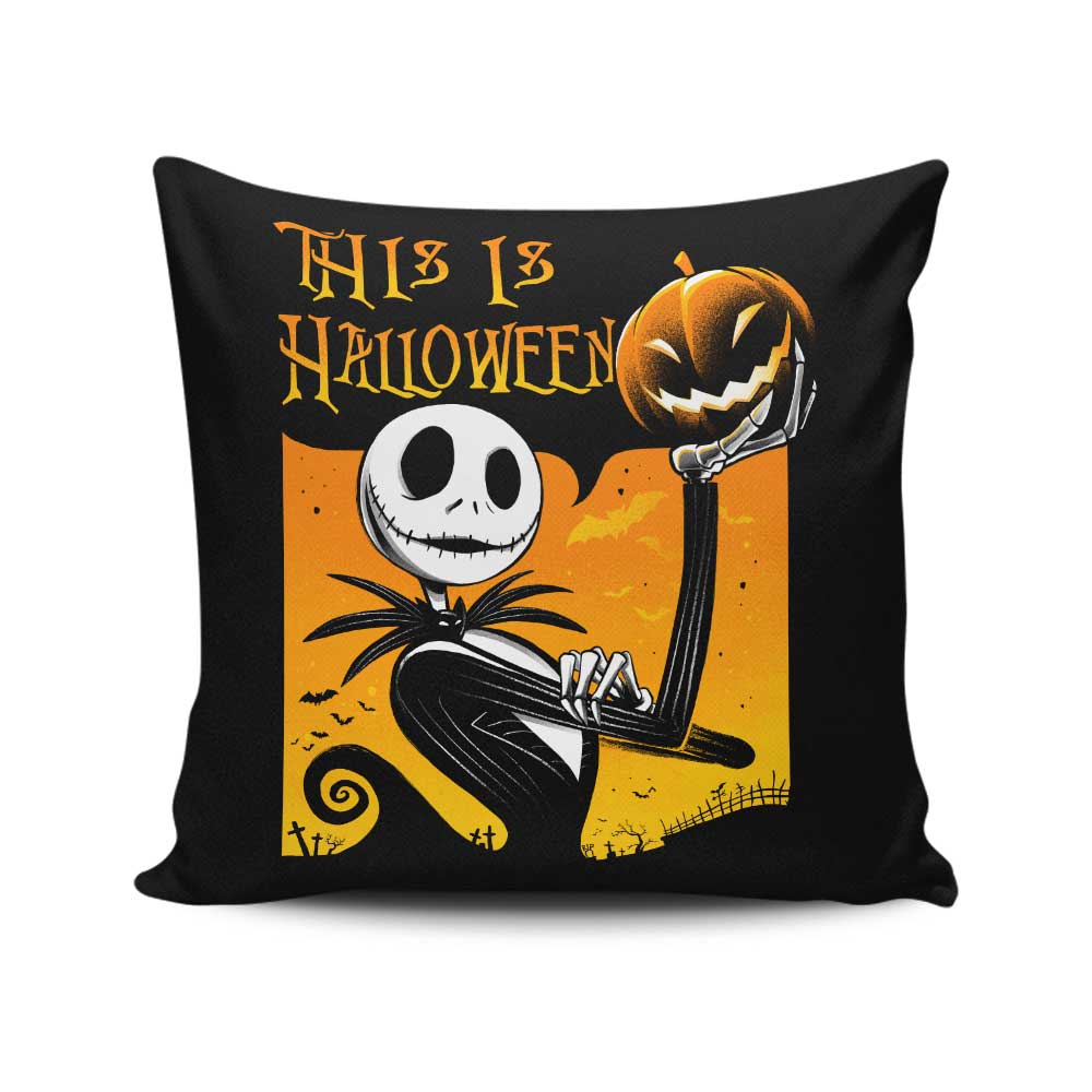 Halloween-themed Decorative Throw Pillow - 'This is Halloween'